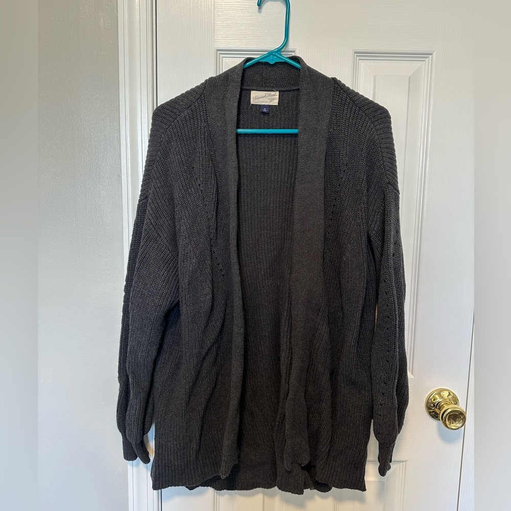 Universal Thread Dark Gray Open-Front Knit Cardigan